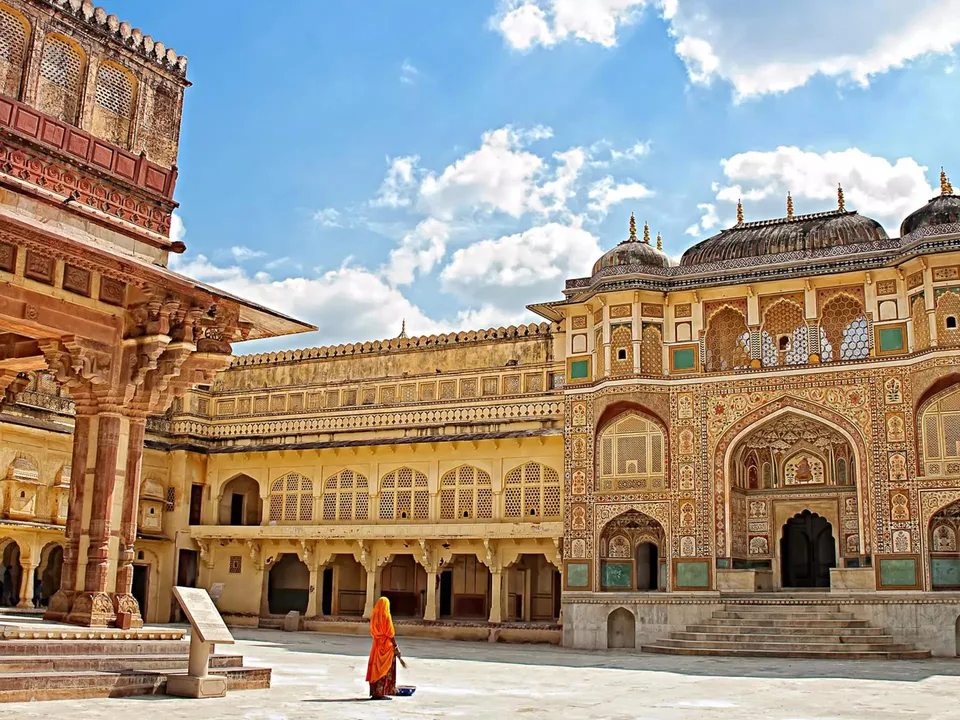 Historic Indian palace featuring intricate architecture, royal courtyards, and timeless cultural heritage.