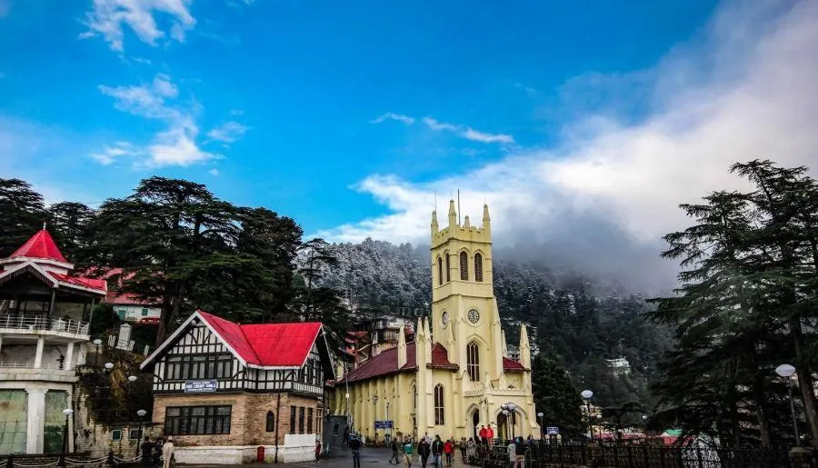 The Ridge in Shimla featuring open mountain views and the iconic Christ Church.